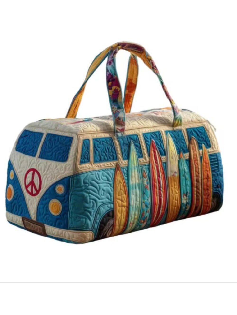 Quilted Cotton Quilted Travel Bag 3D Design Boho Style Duffle Bag Surf boards - Picture 2 of 5